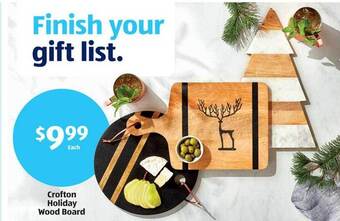 Aldi Crofton holiday wood board offer