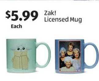 Aldi Zak! licensed mug offer