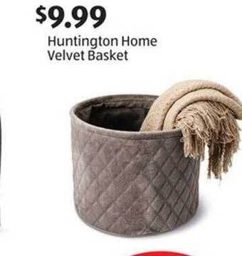 Aldi Huntington home velvet basket offer