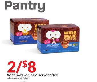 Hy-Vee Wide awake single-serve coffee offer