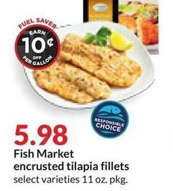Hy-Vee Fish market encrusted tilapia fillets offer