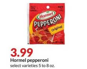 Hy-Vee Hormel pepperoni offer