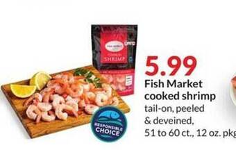 Hy-Vee Fish market cooked shrimp offer