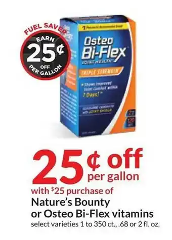 Hy-Vee Nature's bounty or osteo bi-flex vitamins offer