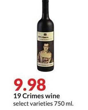 Hy-Vee 19 crimes wine offer