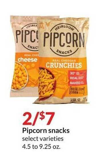 Hy-Vee Pipcorn snacks offer