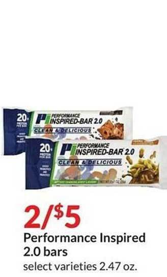 Hy-Vee Performance inspired 2.0 bars offer