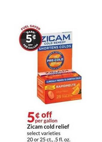 Hy-Vee Zicam cold relief offer