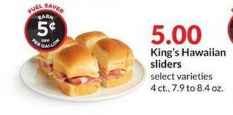 Hy-Vee King's hawaiian sliders offer