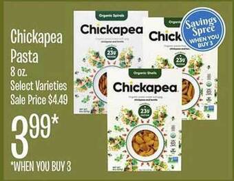 Jewel-Osco Chickapea pasta offer