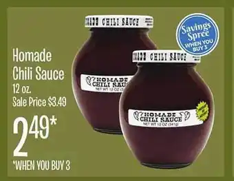 Jewel-Osco Homade chili sauce offer