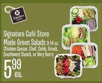 Jewel-Osco Signature café store made green salads offer