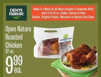 Jewel-Osco Open nature roasted chicken offer