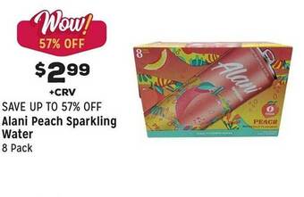 Grocery Outlet Alani peach sparkling water offer