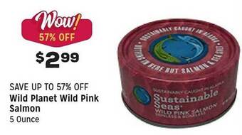 Grocery Outlet Wild planet wild pink salmon offer