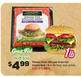Grocery Outlet Thomas farms 93% lean grass fed ground beef offer
