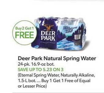 Publix Deer park natural spring water offer