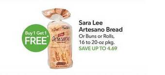 Publix Sara lee artesano bread offer