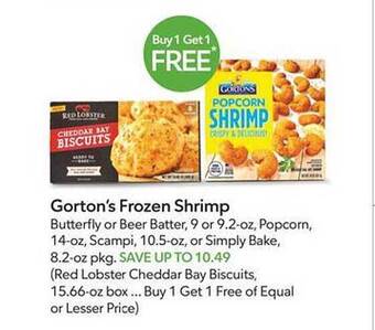 Publix Gorton's frozen shrimp offer