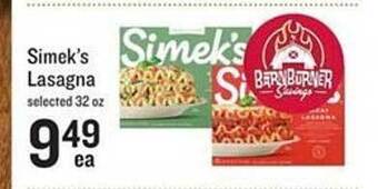 Lowes Foods Simek's lasagna offer
