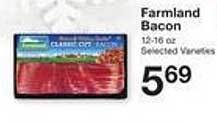 Price Chopper Farmland bacon offer