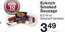 Price Chopper Eckrich smoked sausage offer