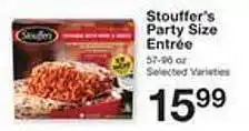 Price Chopper Stouffer's party size entrée offer