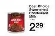 Price Chopper Best choice sweetened condensed milk offer
