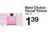Price Chopper Best choice facial tissue offer