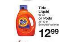 Price Chopper Tide liquid or pods offer