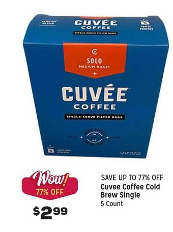 Grocery Outlet Cuvee coffee cold brew single offer