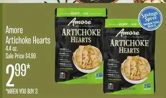Jewel-Osco Amore artichoke hearts offer