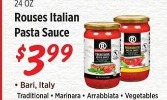 Rouses Rouses italian pasta sauce offer