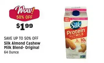 Grocery Outlet Silk almond cashew milk blend- original offer