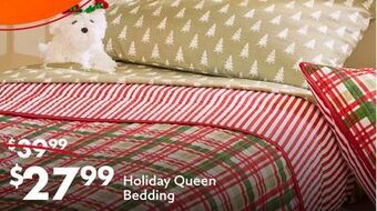 Big Lots Holiday queen bedding offer