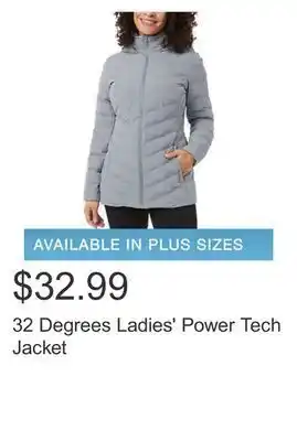 Costco 32 degrees ladies' power tech jacket offer