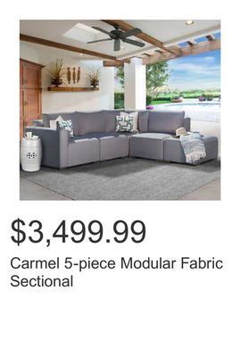 Costco Carmel 5-piece modular fabric sectional offer