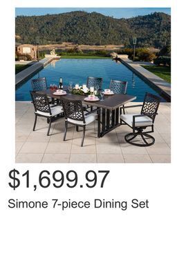 Costco Simone 7-piece dining set offer