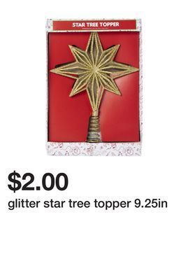 Five Below Glitter star tree topper 9.25in offer