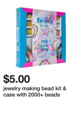 Five Below Jewelry making bead kit & case with 2000+ beads offer