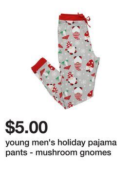 Five Below Young men's holiday pajama pants - mushroom gnomes offer