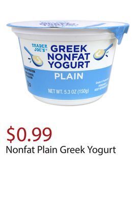 Trader Joe's Nonfat plain greek yogurt offer