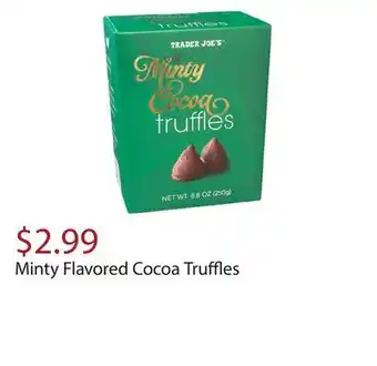 Trader Joe's Minty flavored cocoa truffles offer