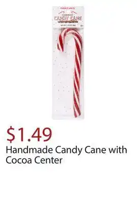 Trader Joe's Handmade candy cane with cocoa center offer