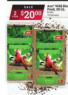 Ace Hardware Ace wild bird food, 20 lb. offer