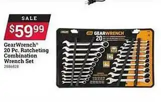 Ace Hardware Gear wrench 20 pc. ratcheting combination wrench set offer