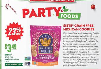 Natural Grocers Siete grain free mexican cookies offer
