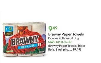 Publix Brawny paper towels offer