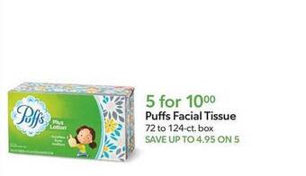 Publix Puffs facial tissue offer