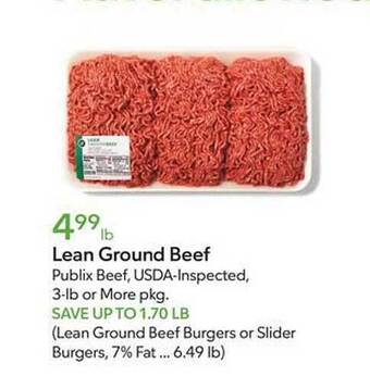 Publix Lean ground beef offer